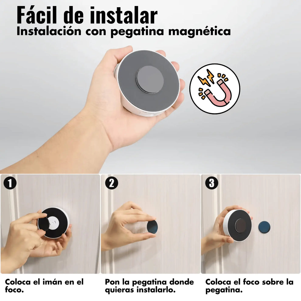 💡Foco LED recargable con sensor de movimiento