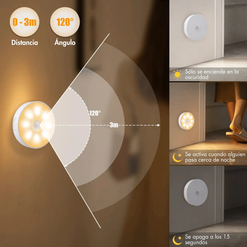 💡Foco LED recargable con sensor de movimiento