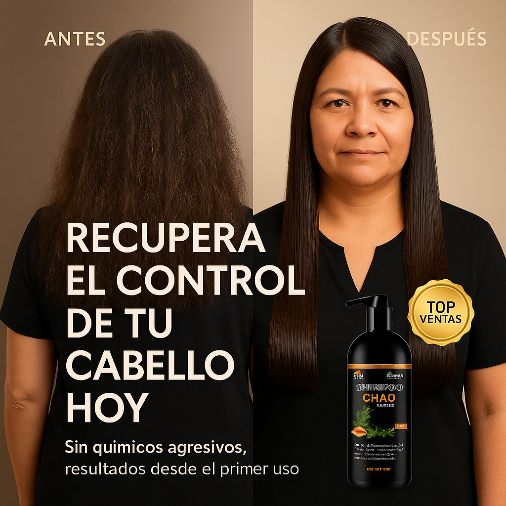 🌿 Brillo Natural 3 en 1 – Champú Cubre Canas